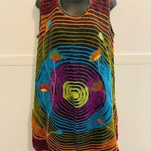 Ark Imports Colorful Women's Swim Cover-Up-Nepal-With Pockets-Dopamine